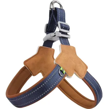 Postroj pro psa Petify Kožený postroj pro psa Tuffy modrý Velikost: S