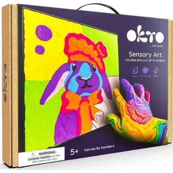 kreativní sada OKTO Výtvarná sada malování na plátno 30 x 30 cm W034365 zajíček