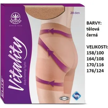 Dámské punčochy Tvarující a zeštíhlující punčochové kalhoty ELITE BODYFORM Velikost: 164/108 TĚLOVÁ