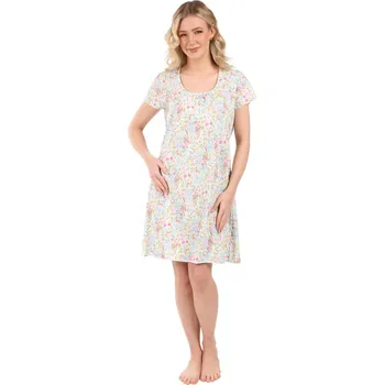 Dámské noční prádlo Lamido Dámská noční košile Dana barevná louka 4XL (CZ66 / EU62 (4XL)) - doprava od 59 Kč