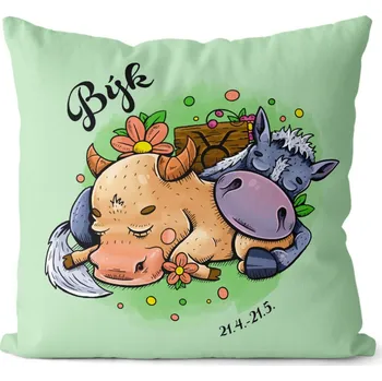 Dekorativní polštářek Polštář 40 x 40 cm Koňská znamení - Býk