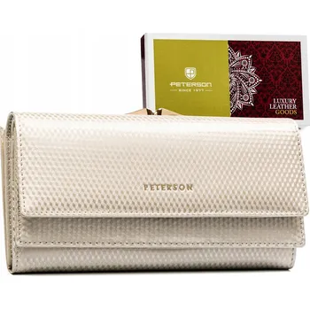 Peněženka Velká, horizontální dámská peněženka z přírodní kůže Barva: Béžová