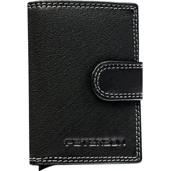 Malá pánská peněženka z pravé kůže se zapínáním na patentku