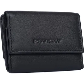 Peněženka Elegantní dámská peněženka se zapínáním z přírodní kůže Barva: Černá