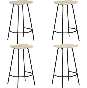 Barová židle Barové stoličky 4 ks masivní mangovníkové dřevo Hnědá320648