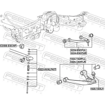 Zavěšení kol Rameno FEBEST 1024-TAHFLL