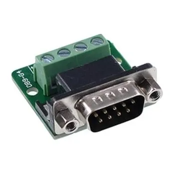 Vývojová deska D-Sub DB9 samec s aretačními závity RS232 adaptér na svorkovnici