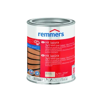 barva a nátěr na dřevo Remmers - HK Lazura 3v1 [plus] Barva: Weiss / Bílá *, Objem: 0,75l