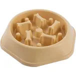 Protihltací miska pro psa Bone 16 cm žlutá