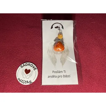 HandMade by VeJa Dárková karta - Posilám Ti anděla pro štěstí