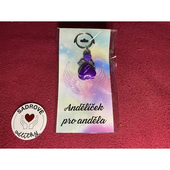 HandMade by VeJa Dárková karta - Andělíček pro anděla (duhový podklad)