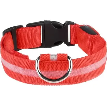 Obojek pro psa Petify Svítící obojek pro psa Growl červený Velikost: XS