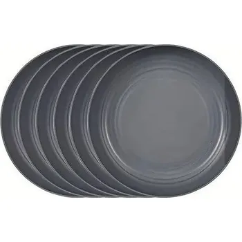 Talíř Talíř plastový 4ks, odolný, hlavní chod, šedý