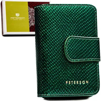 Peněženka Elegantní dámská peněženka z přírodní kůže RFID Barva: Zelená