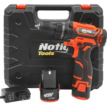 Aku vrtačka šroubovák 12V Li-Ion 2x1,5 Ah LED Notig