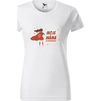 Gravírování Dámské tričko ke Dni matek - MOJE MÁMA JE SUPERHRDINKA
