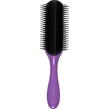 kartáč na vlasy Denman Úzký kartáč s kulatou špičkou fialový 9 řad zubů