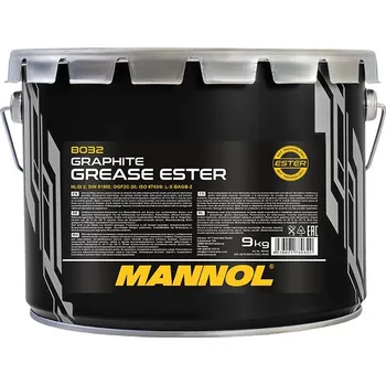 Plastické mazivo Mannol Graphite Grease Ester 8032 - 9kg (Vysoce výkonná grafitová mazací pasta pro náročné aplikace)