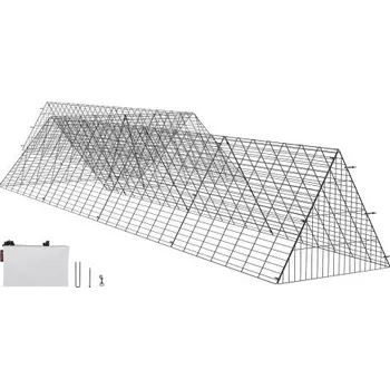 VEVOR Venkovní přenosné kuřecí tunely 729 x 200 x 61, 5 cm 2 sady