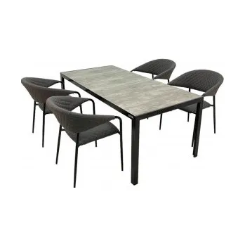 Zahradní sestava Doppler Bergamo Melia Likatex - hliníková sedací souprava 4+1