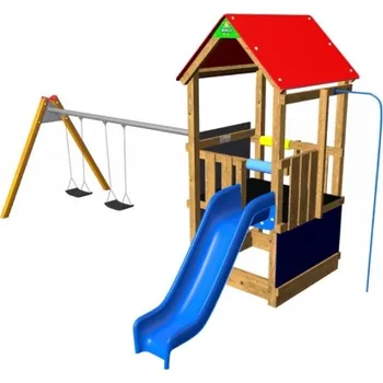 Hra na zahradu Monkey Flexi věž se střechou 100 TH2 - červená střecha