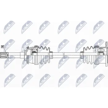 Hřídel nápravy Poloosa (hnací hřídel) NTY NPW-SU-056