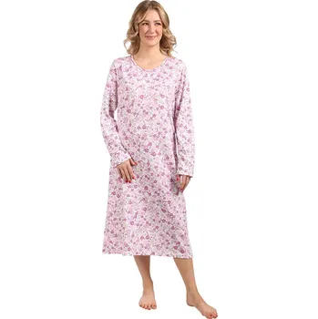 Dámské noční prádlo Lamido Dámská noční košile Líba D fialovo-zelený kvítek 3XL (CZ62 / EU58 (3XL)) - doprava od 59 Kč