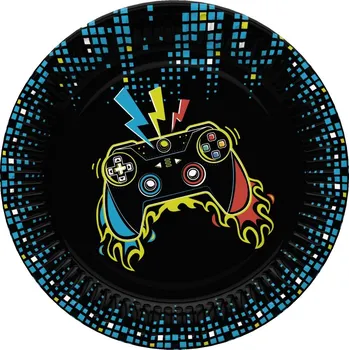 Talíř Papírový talíř malý - Play Joystick Pad