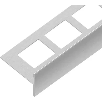 Stavební profil SP21 schodová lišta T ACARA, STEP, nerez V2A kartáč, 8+15 mm, 2,5 m