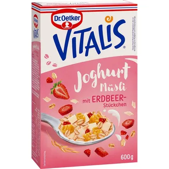 DR.OETKER VITALIS MÜSLI JOGURT/JAHODY 600g NĚMECKO!