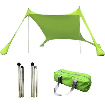 Slunečník SURTEP, s. r. o. Přístřešek na pláž Shade Aluminium s UV 50+ - 200x160x150 cm Barva: Zelená