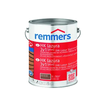 barva a nátěr na dřevo Remmers - HK Lazura 3v1 [plus] Barva: Nussbaum / Ořech, Objem: 5l