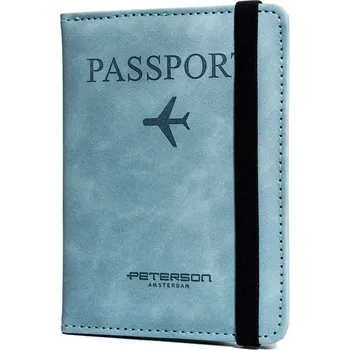 Ledvinka pouzdro na dokumenty/pas z ekokůže Barva: modrý