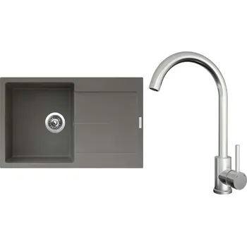 Granitový dřez Set Sinks G25254 (dřez Ultima 790 Truffle 54 + baterie Arco Celonerezová)