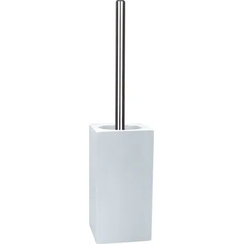 WC štětka SPIRELLA Spirella WC štětka QUADRO, s bílou porcelánovou nádobou, 10.00155