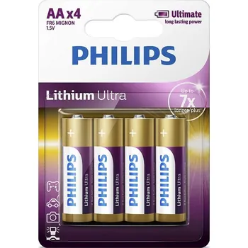 Článková baterie Philips Lithium Ultra AA, 4 ks
