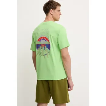 Pánské tričko Bavlněné tričko The North Face Never Stop Relaxed pánské, zelená barva, s potiskem, NF0A8C3A6II1 70X, vel. L