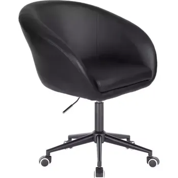 LuxuryForm DESIGN Kosmetická židle VENICE na černé podstavě s kolečky - černá