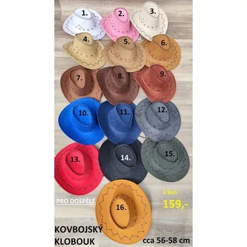 Klobouk KLOBOUK KOVBOJSKÝ - 7