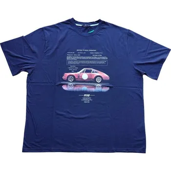 Pánské tričko tmavě modré Porsche s potiskem 5XL - 10XL krátký rukáv Maxfort - 10XL