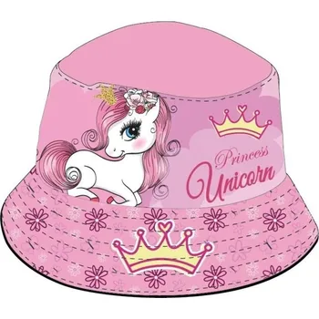 Klobouk dovoz EU Letní dívčí klobouk jednorožec vel. 54 růžový