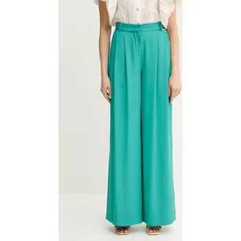 Kalhoty Fracomina dámské, tyrkysová barva, široké, high waist, FS25SV3012W47601 66X, vel. 38