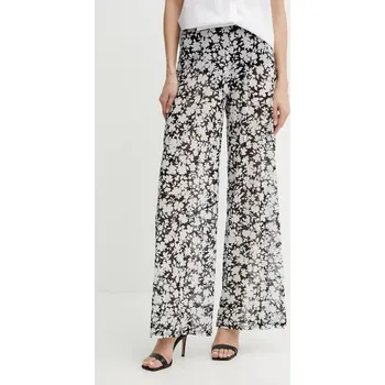 Dámské kalhoty Kalhoty MICHAEL Michael Kors dámské, černá barva, high waist, MM55128 99X, vel. M/L