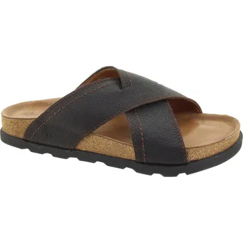 Pánské tenisky RIEKER Pánské hnědé kožené pantofle 21192-25-257 Velikost 43