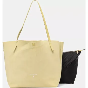 Kabelka Oboustranná kožená kabelka Patrizia Pepe zelená barva, 2B0130 L153 2B0130.L153 71X, vel. ONE SIZE