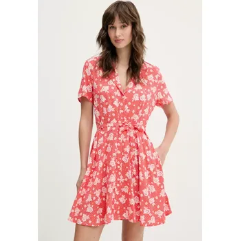 Dámské šaty Šaty Tommy Jeans červená barva, mini, DW0DW21353 33A, vel. XL