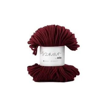 Galanterie Bavlněná šnůra MILA 3 mm - bordová
