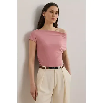 Dámské tričko Tričko Lauren Ralph Lauren dámské, růžová barva, 200963913 34X, vel. L