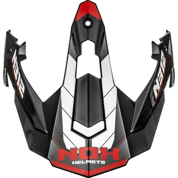 Helma na motorku Kšilt pro přilby N312 VAPOR, NOX (bílá,černá,červená)