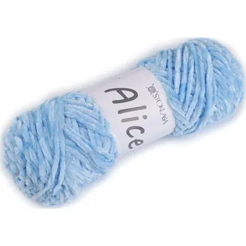 Pletací žinylková příze Alice 100 g, barva 10 modrá světlá